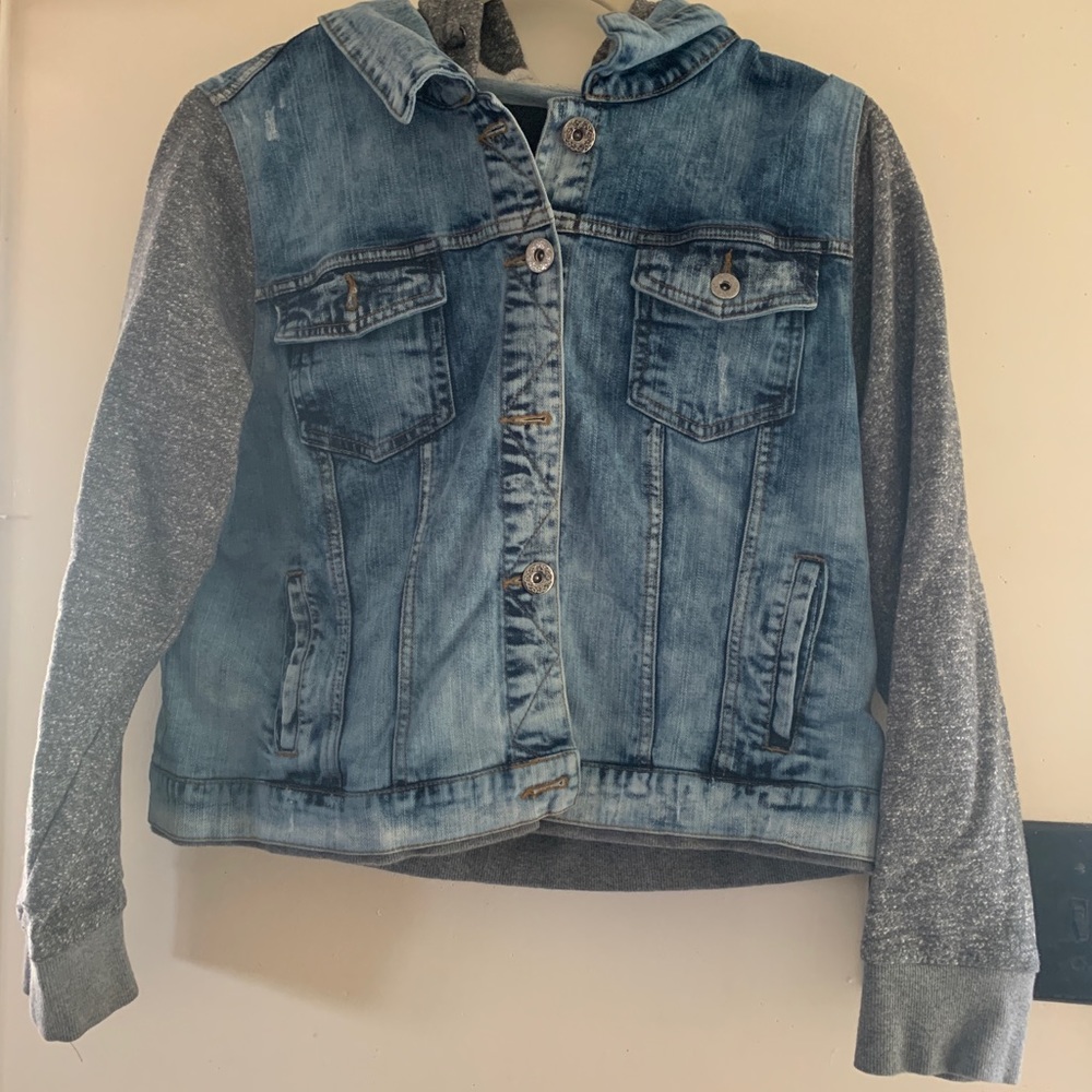 Maurice’s Blue Jean and Fleece Hooded  Jacket
